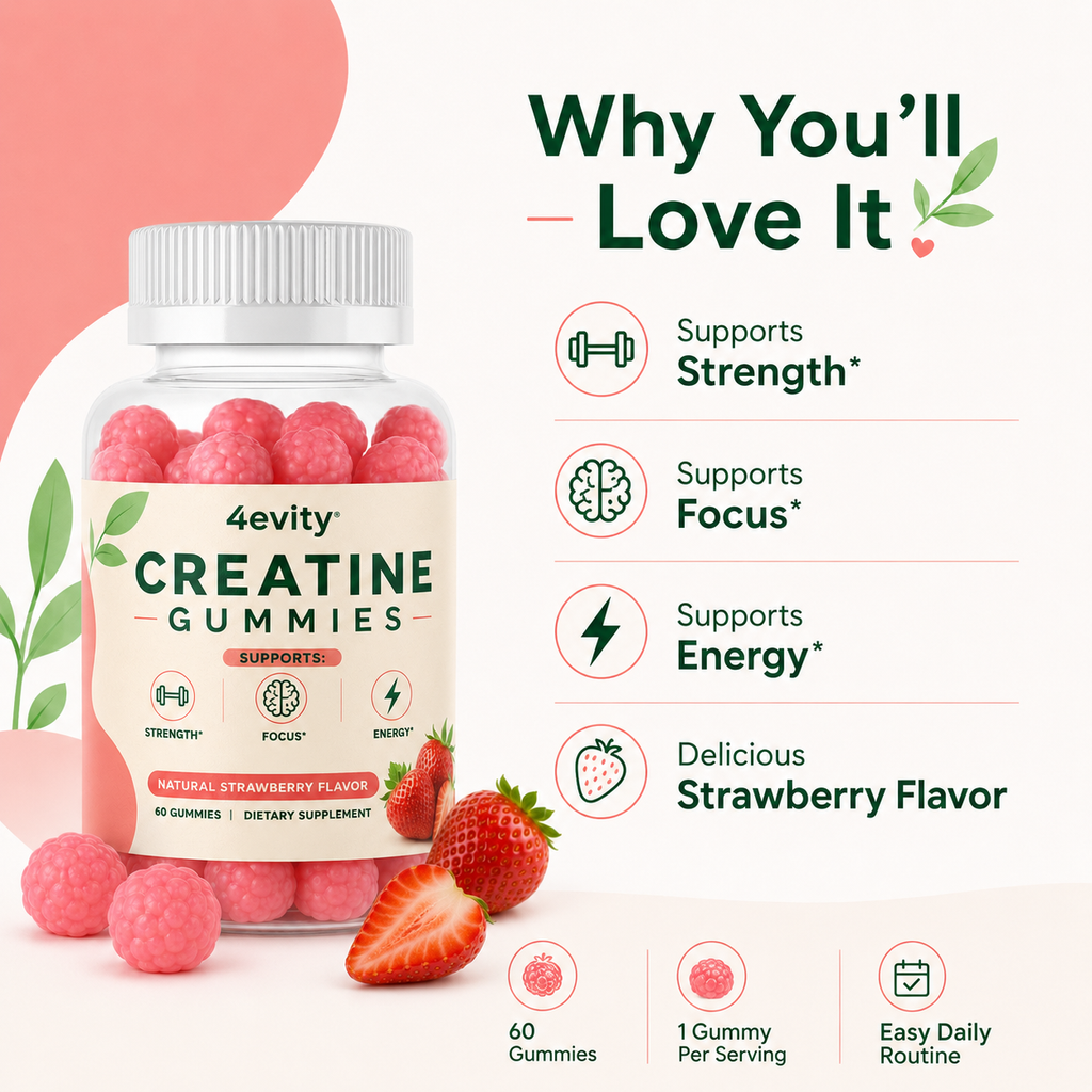 Strawberry 4evity Creatine Gummy